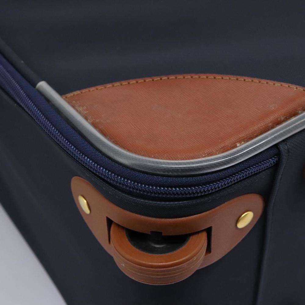 Burberrys Travel Case Boston Bag PVC Navy Brown Auth ti2922 - Picture 15 of 16